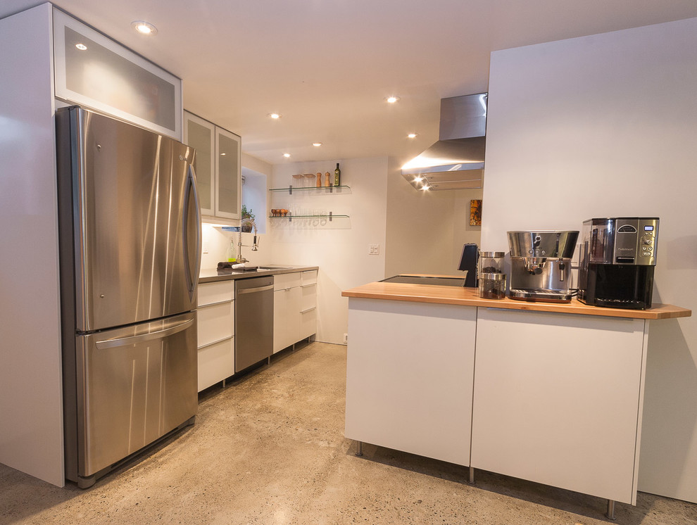 Glenmore Legal Basement Suite Contemporary Kitchen Vancouver by Murovec Renovations Ltd