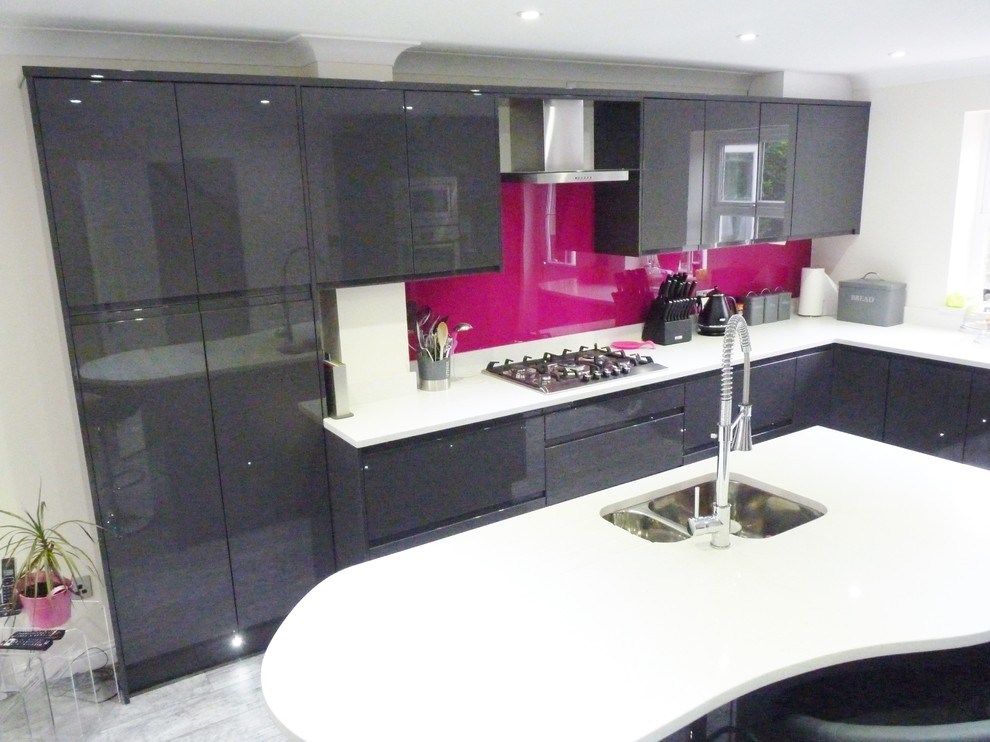 Photo of a contemporary kitchen in Sussex.