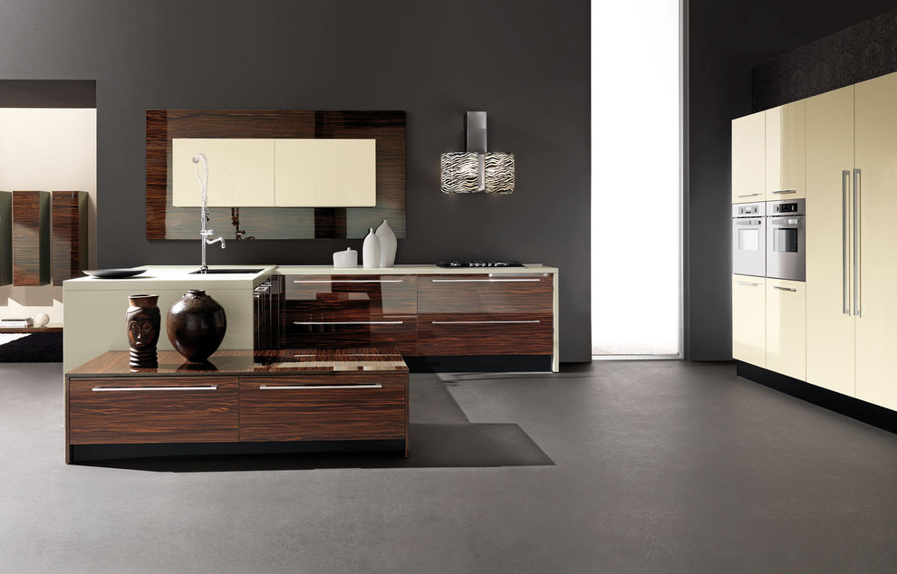 Gloss polyester Kitchen Modern Kitchen San Diego by