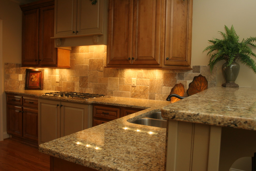 Gold Brazil Granite Countertop - Traditional - Kitchen - Raleigh - by CRS  Marble & Granite