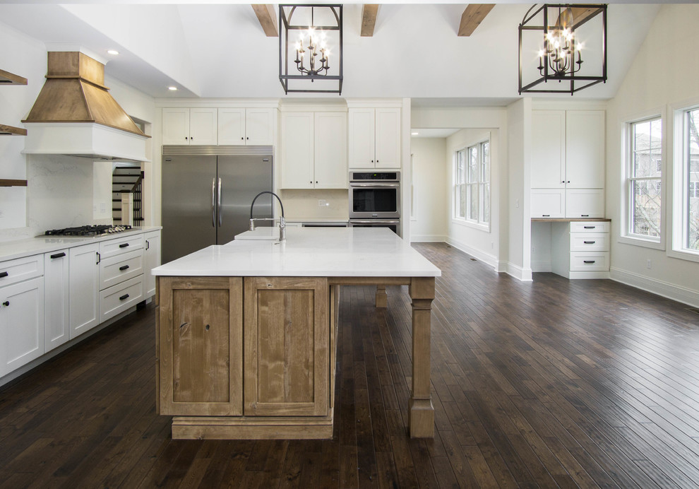 This is an example of a farmhouse kitchen in Chicago.