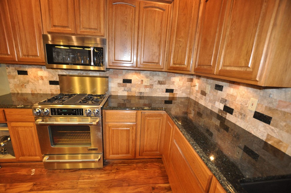 Granite Countertops and Tile Backsplash Ideas - Eclectic - Kitchen ...