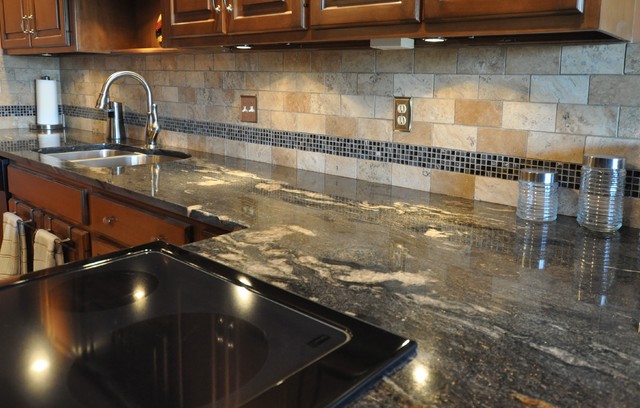 Granite Countertops and Tile Backsplash Ideas - Eclectic ...