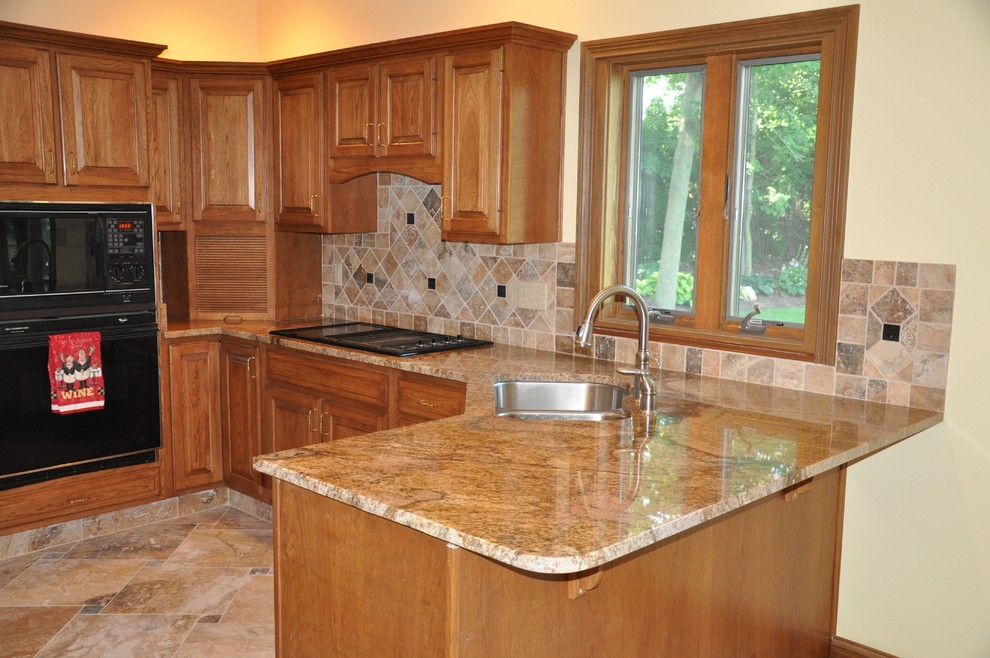 Granite Countertops and Tile Backsplash Ideas Eclectic Kitchen Indianapolis by User Houzz