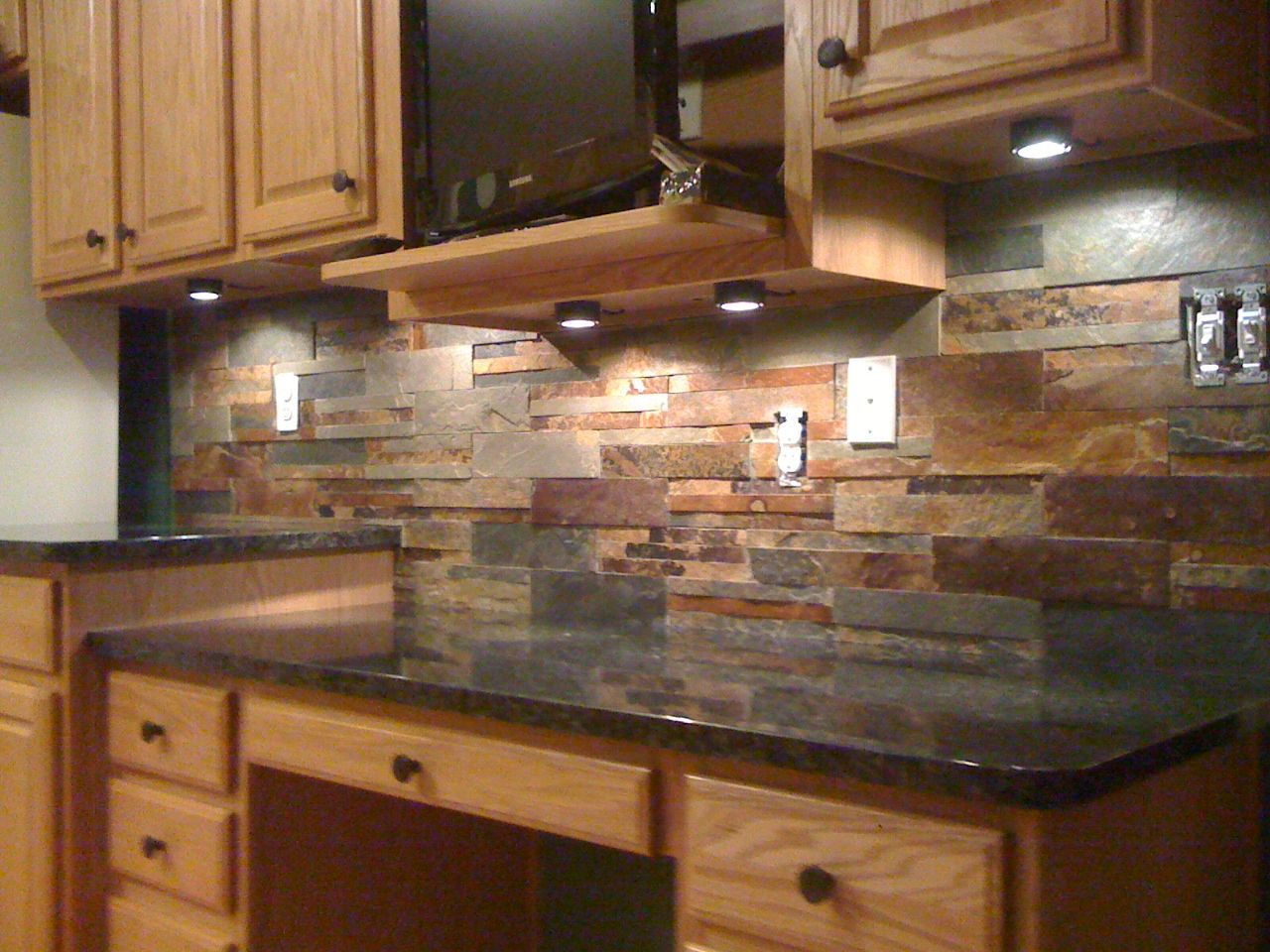 Slate Tile Backsplash Houzz