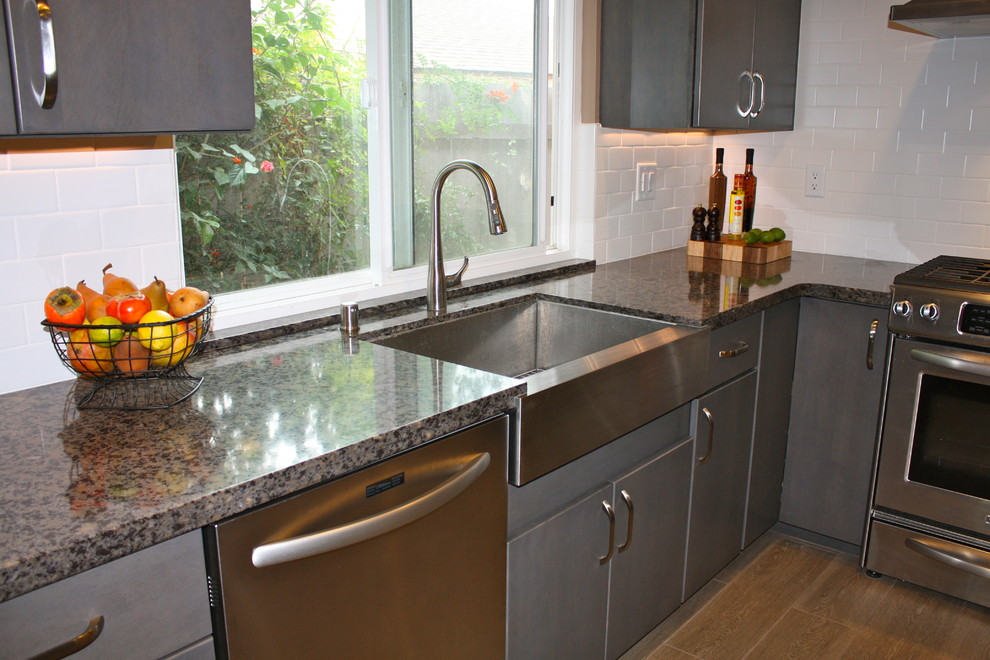 Gray Floating Shelf Kitchen Contemporary Kitchen San Diego by