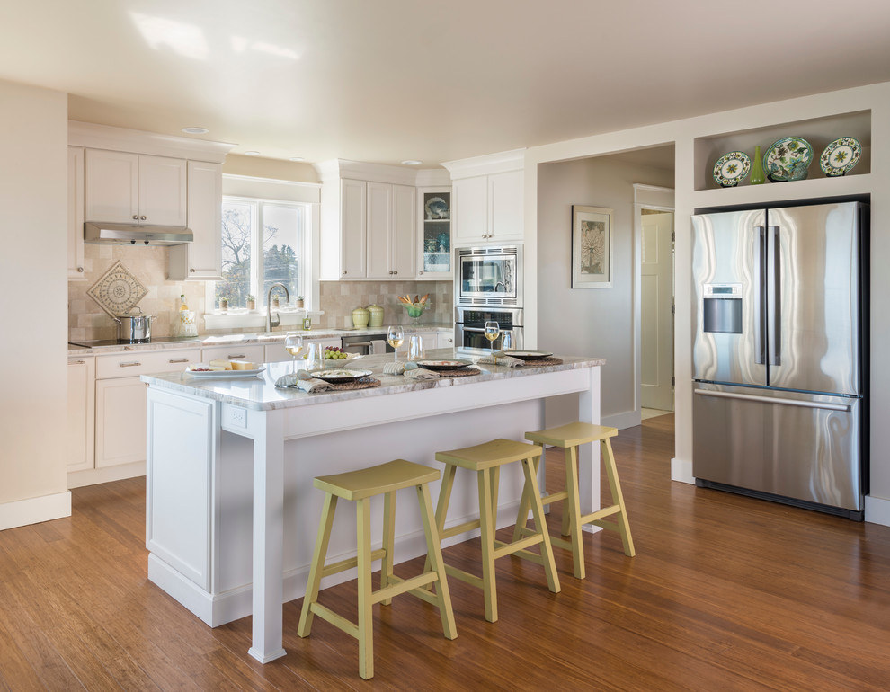 Great Island Waterfront Rhode Island Beach Style Kitchen