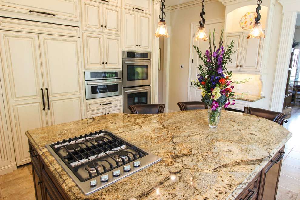 Great Kitchen with Spectacular Granite Island - Traditional - Kitchen - Other - by