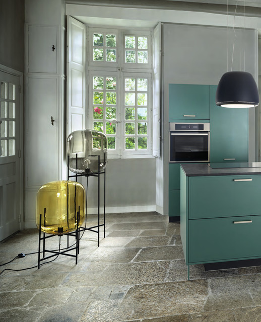 Green Tea Colour Kitchen Design Modern Kitchen London by