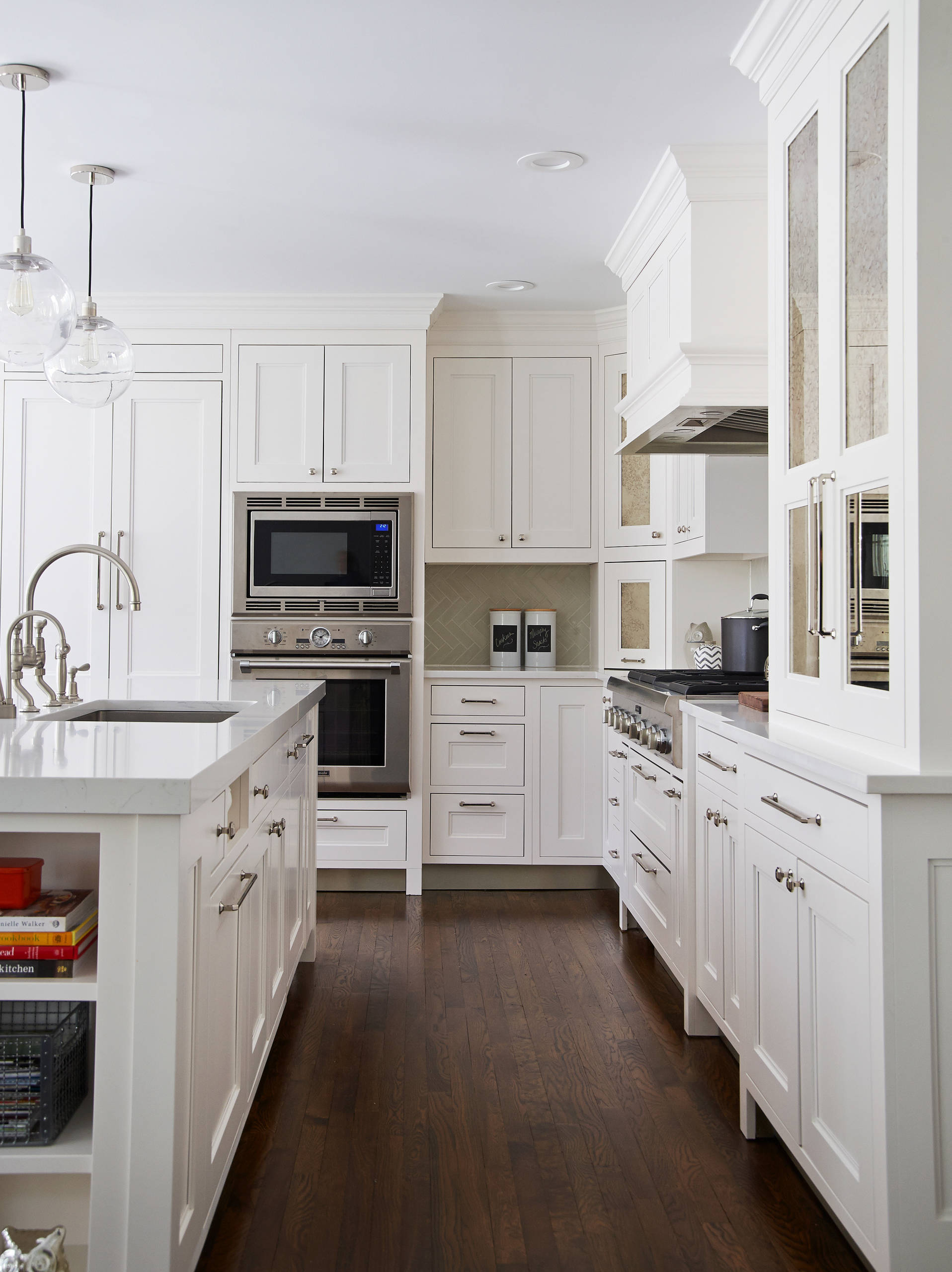 White Kitchen Cabinets And Dark Wood Floors – Things In The Kitchen