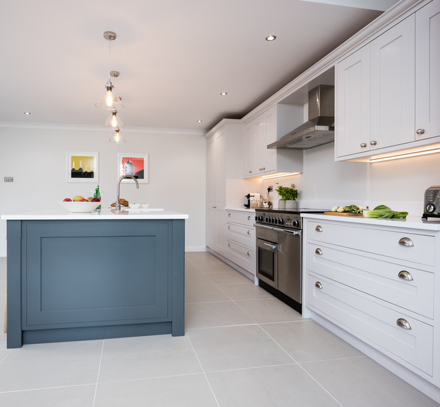 Grey and White Shaker Kitchen - Winkfield Collection - Transitional - Kitchen - Berkshire - by ...