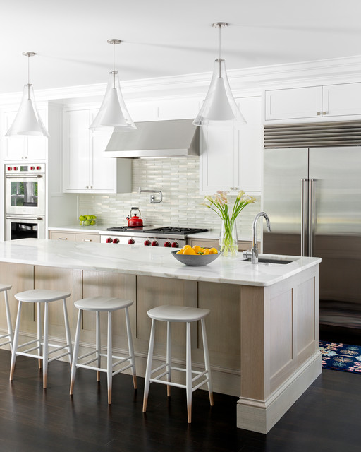 Greystone Kitchen Island Transitional Kitchen Boston by LDa