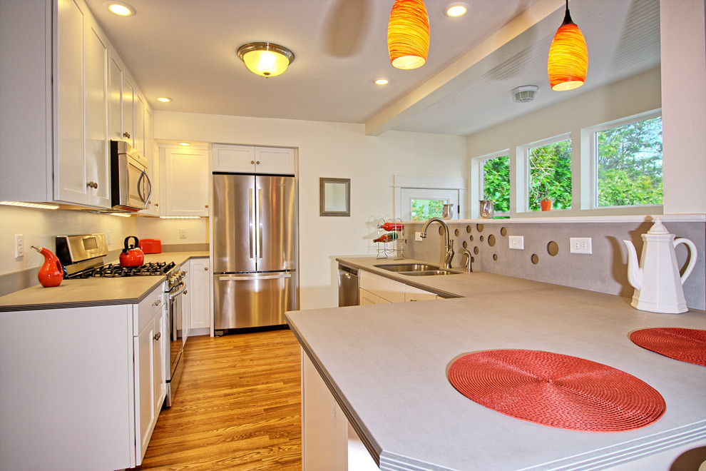 Gunnison Ave, kitchen remodel - Transitional - Kitchen ...