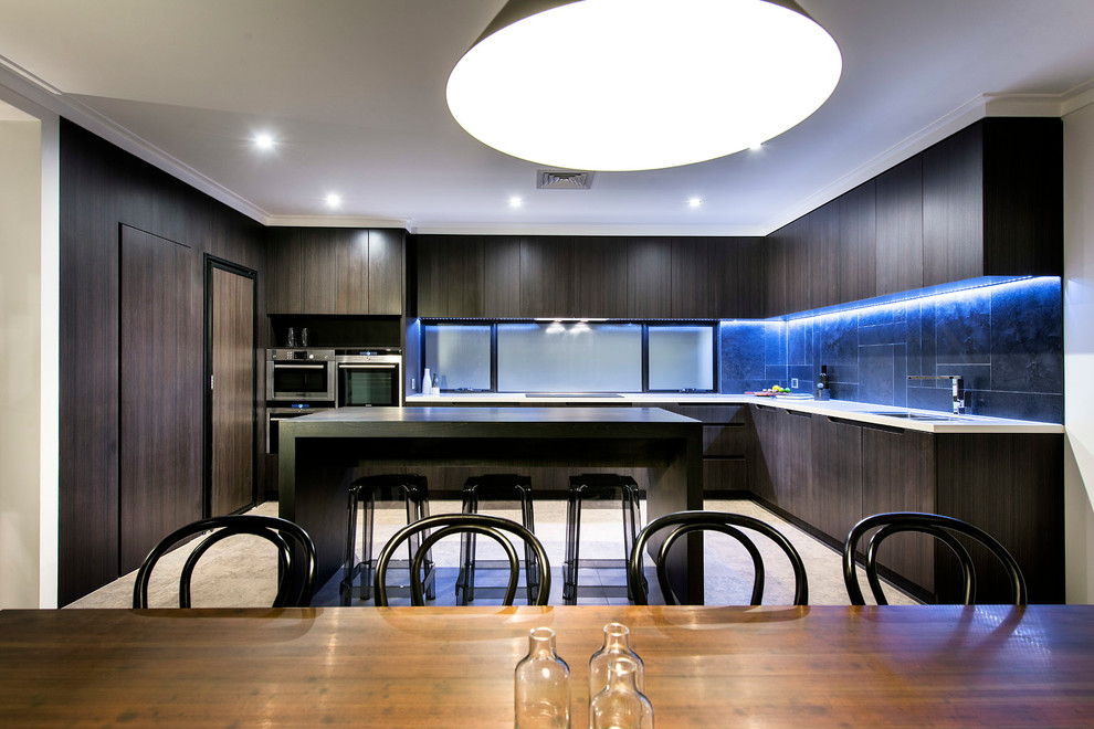 Contemporary kitchen in Perth.