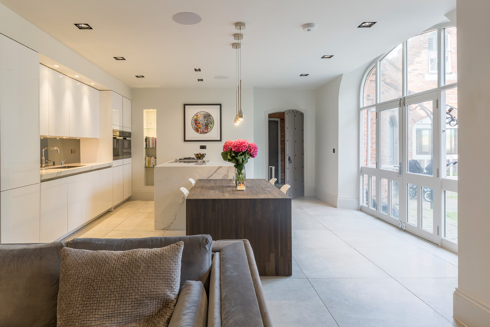Photo of a contemporary kitchen in Cheshire.