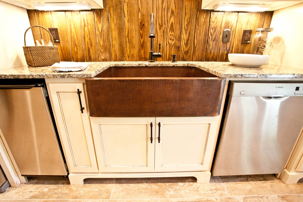 hammered copper apron kitchen sink