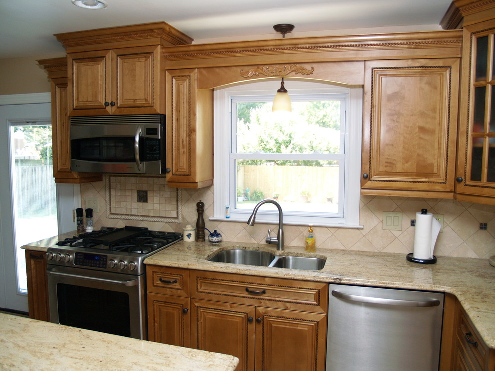 Example of a minimalist kitchen design in Other