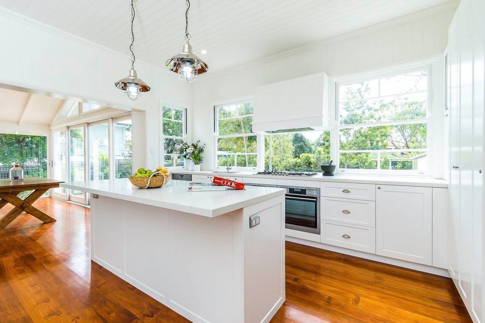 Hamptons Style Kitchen in Yeronga Kitchen Brisbane by Mivis Joinery Houzz