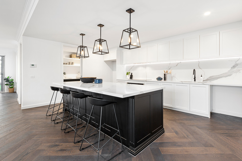Hamptons Style Townhouse Moorabbin Traditional Kitchen