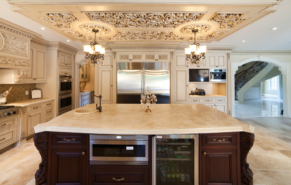 Hand Carved Kitchen - Traditional - Kitchen - New York ...
