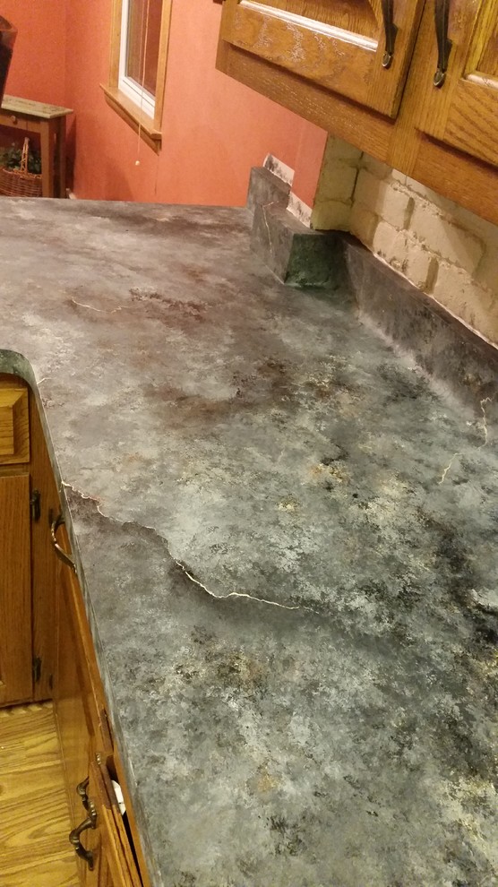 Hand Painted Faux Stone Countertop Rustic Kitchen Other by