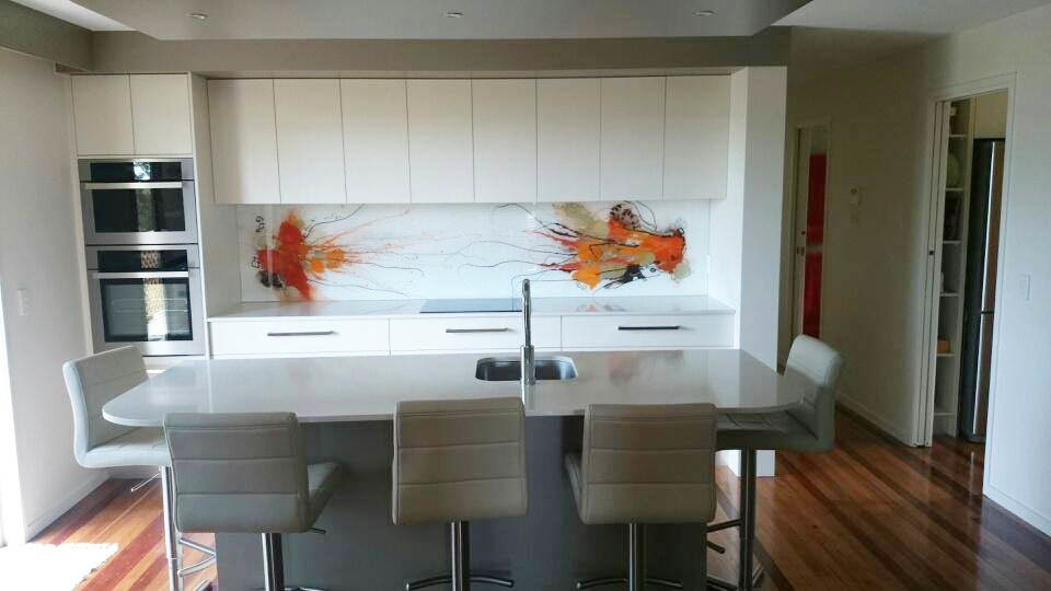Hand Painted Glass Kitchen Splashbacks Kitchen Gold Coast Tweed