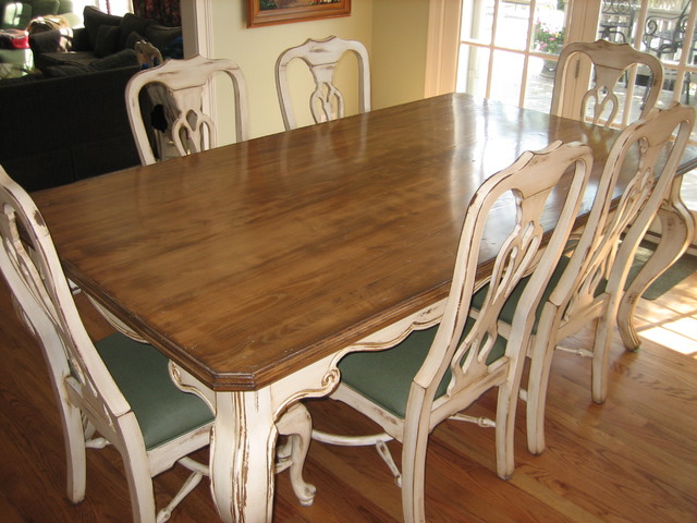 hand painted table and chairs