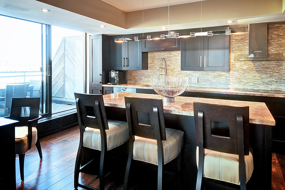 Hazelton Lanes Condo Transitional Kitchen Toronto by Collage