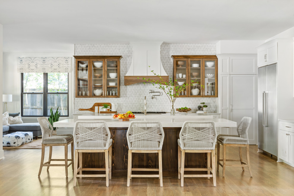 Example of a beach style kitchen design in Little Rock