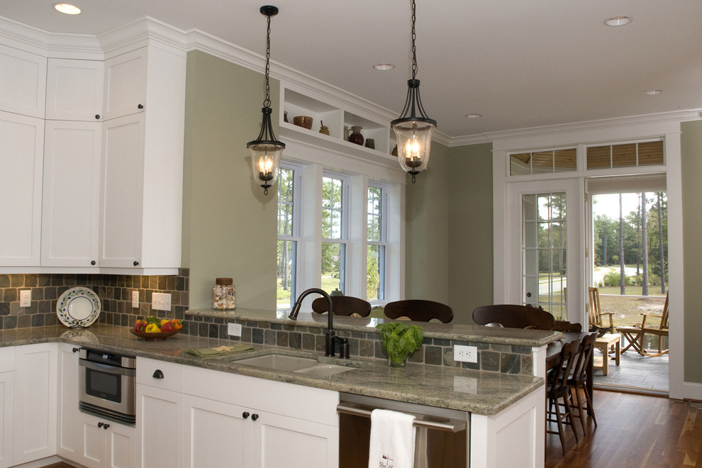Inspiration for an eclectic kitchen remodel in Raleigh