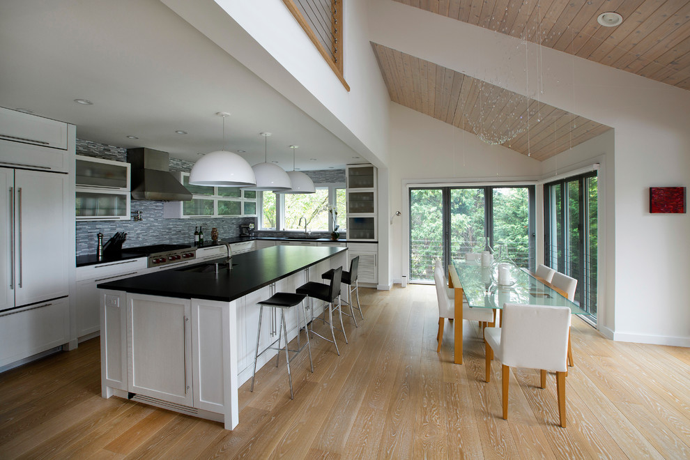 Heritage Wide Plank Flooring, Cerused Oak Flooring Moderno Cocina