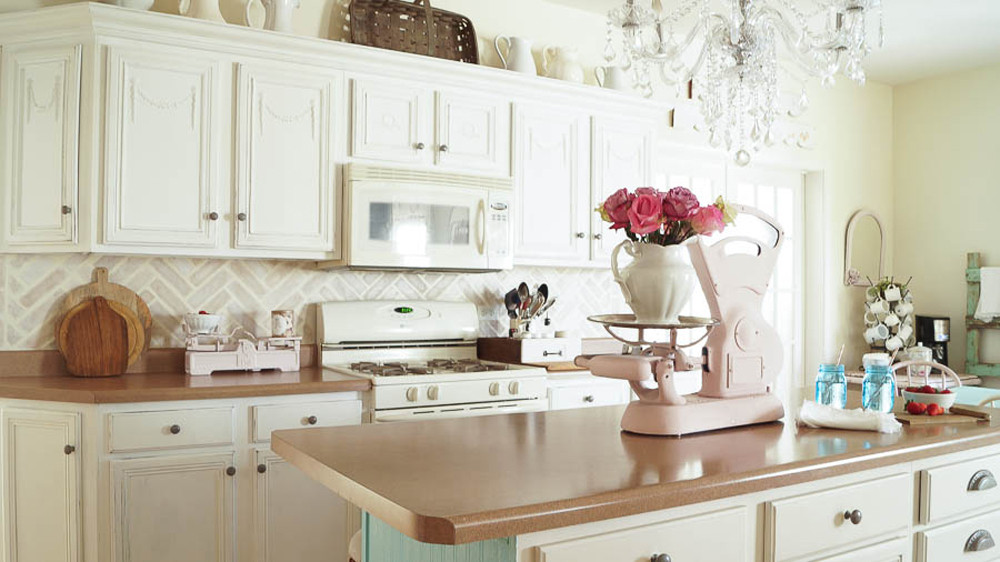 brick herringbone backsplash kitchen