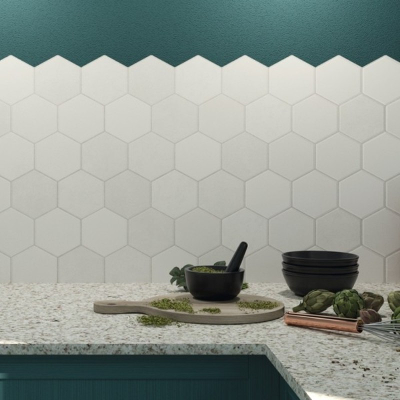 Hex White Hexagon Wall Tiles Direct Tile Warehouse Kitchen Other