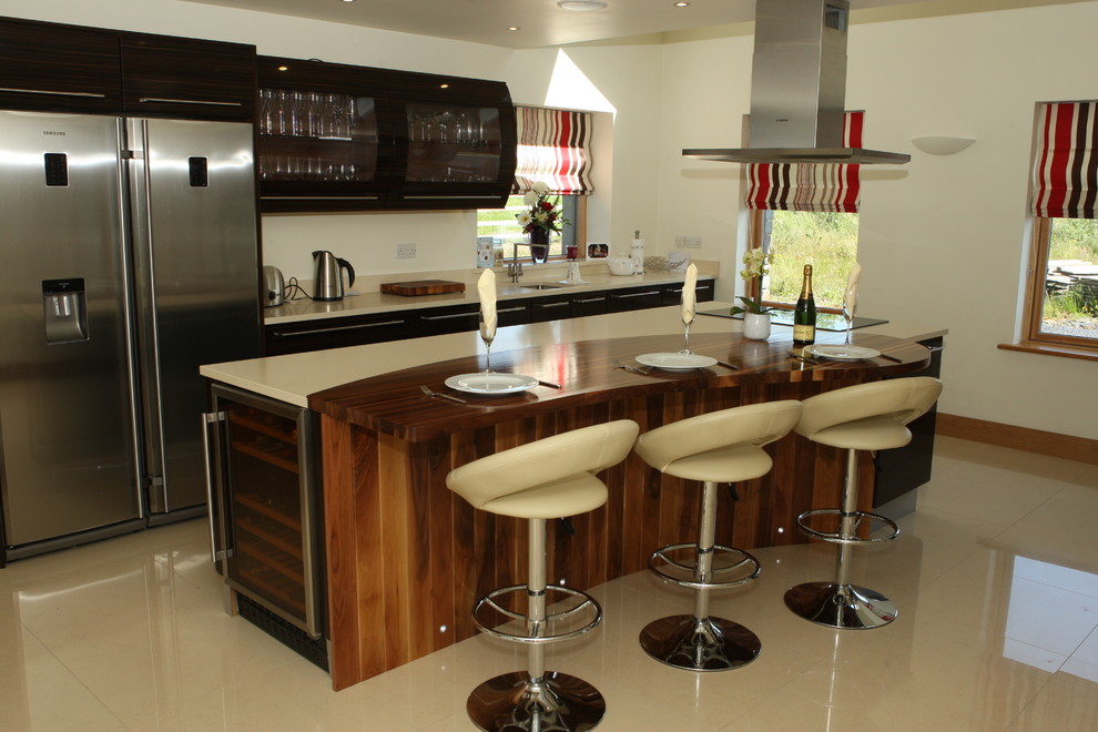 This is an example of a contemporary kitchen in Limerick.