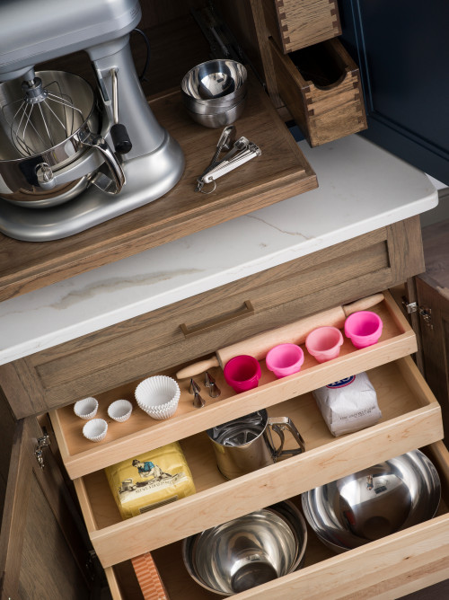 Modern smart kitchen cabinets with hidden storage