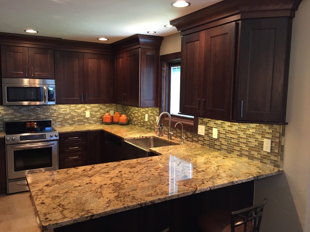 Hickory "Calico" Kitchen 3 Transitional Kitchen Omaha by