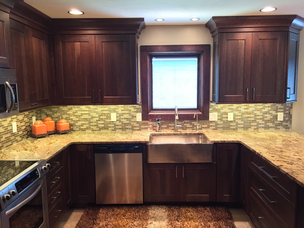 Hickory "Calico" Kitchen 3 Transitional Kitchen Omaha by