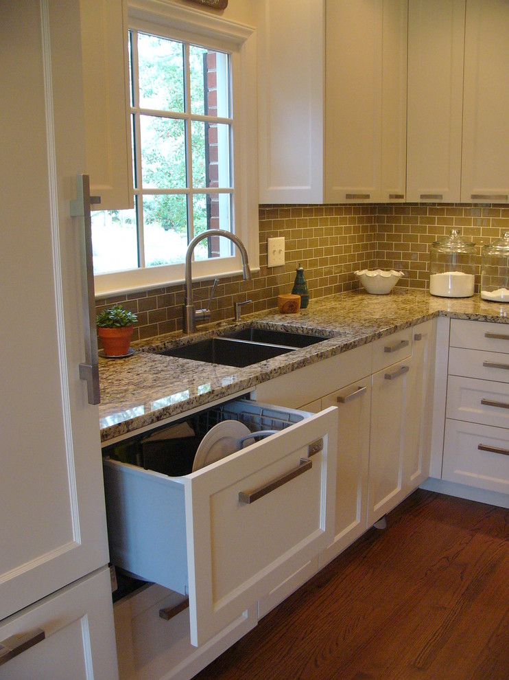 Hidden Dishwasher Traditional Kitchen Charlotte by DeRhodes
