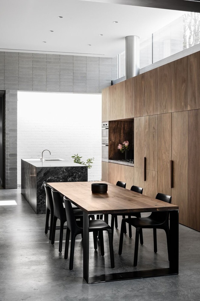 Inspiration for a contemporary kitchen remodel in Melbourne