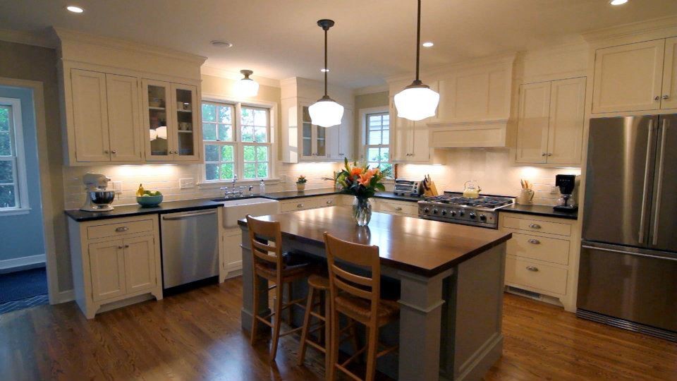 Highland Park Traditional Center Hall Colonial Traditional Kitchen