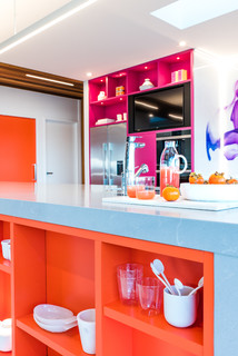 Warm Kitchen Color Trends – 10 Red & Orange Cabinetry Design Ideas