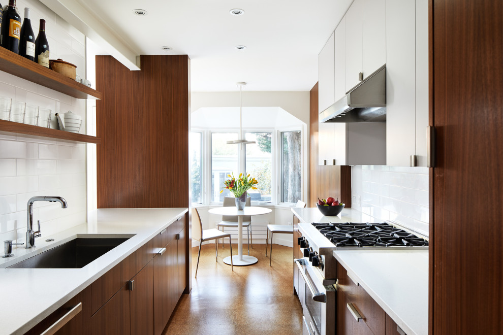 This is an example of a midcentury kitchen in DC Metro.