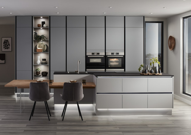 Hockley Super Matt Slate Grey Handleless - Modern - Kitchen - Other ...