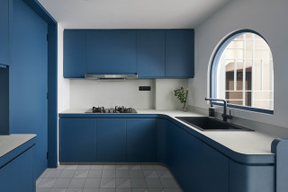 Watery Blue Scandi Inspired Kitchen Cabinets - MasterBrand