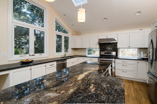 New york kitchen featuring granite countertops 