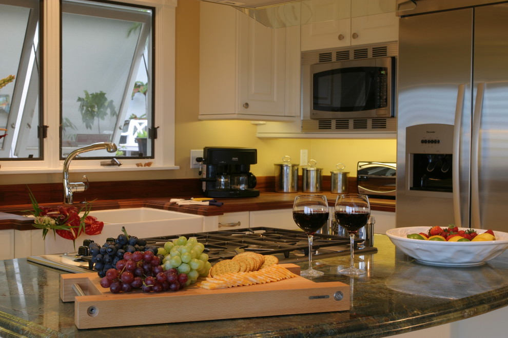 Honolulu White Contemporary Kitchen Hawaii by Archipelago