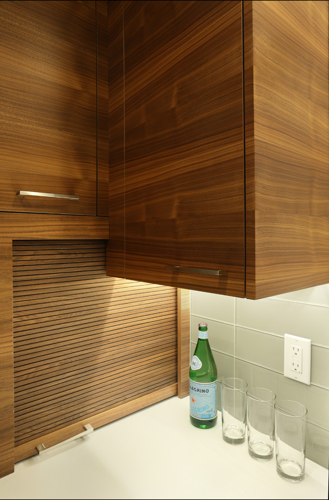 Horizontal Grain Match Walnut Kitchen Contemporary