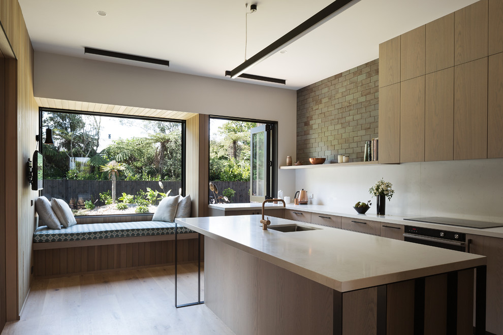 House Under Eaves Contemporary Kitchen Auckland by MRTN