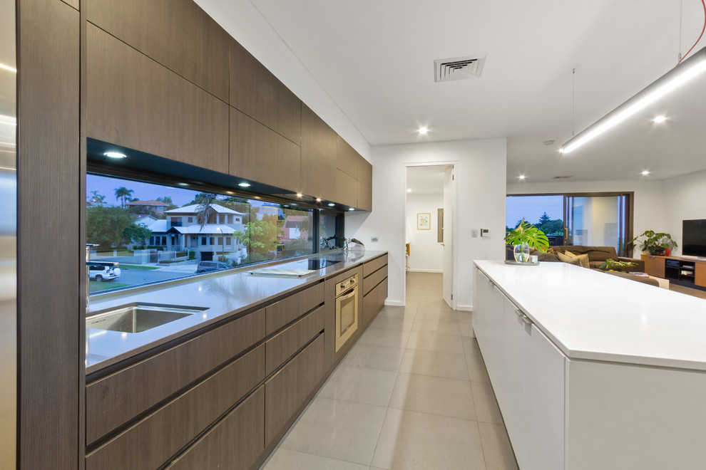 Design ideas for a coastal kitchen in Perth.
