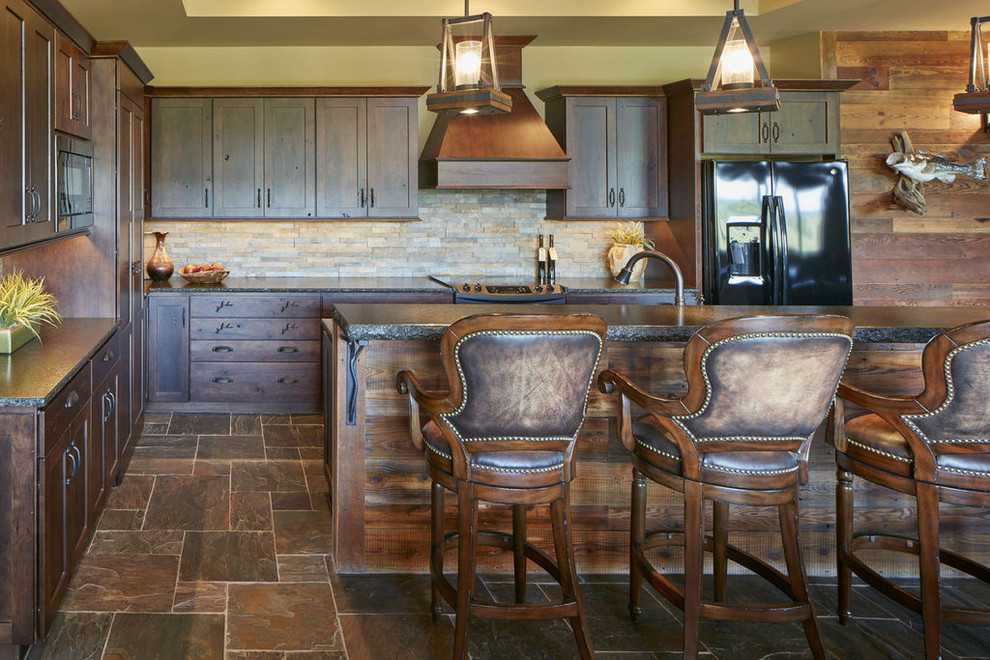 Hunting Lodge Rustic Kitchen Omaha by ADC Omaha Houzz